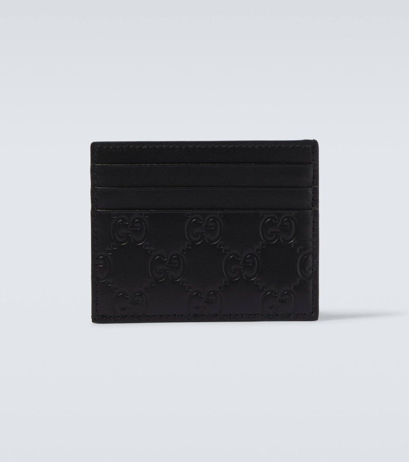 GUCCI GG Emblem leather card holder outlook