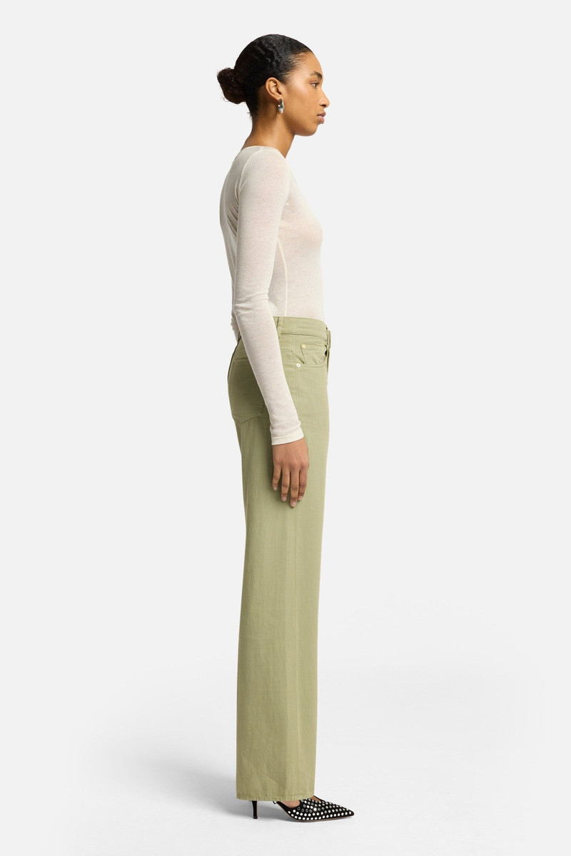 Linen Blend Tess Trouser in Palm 6