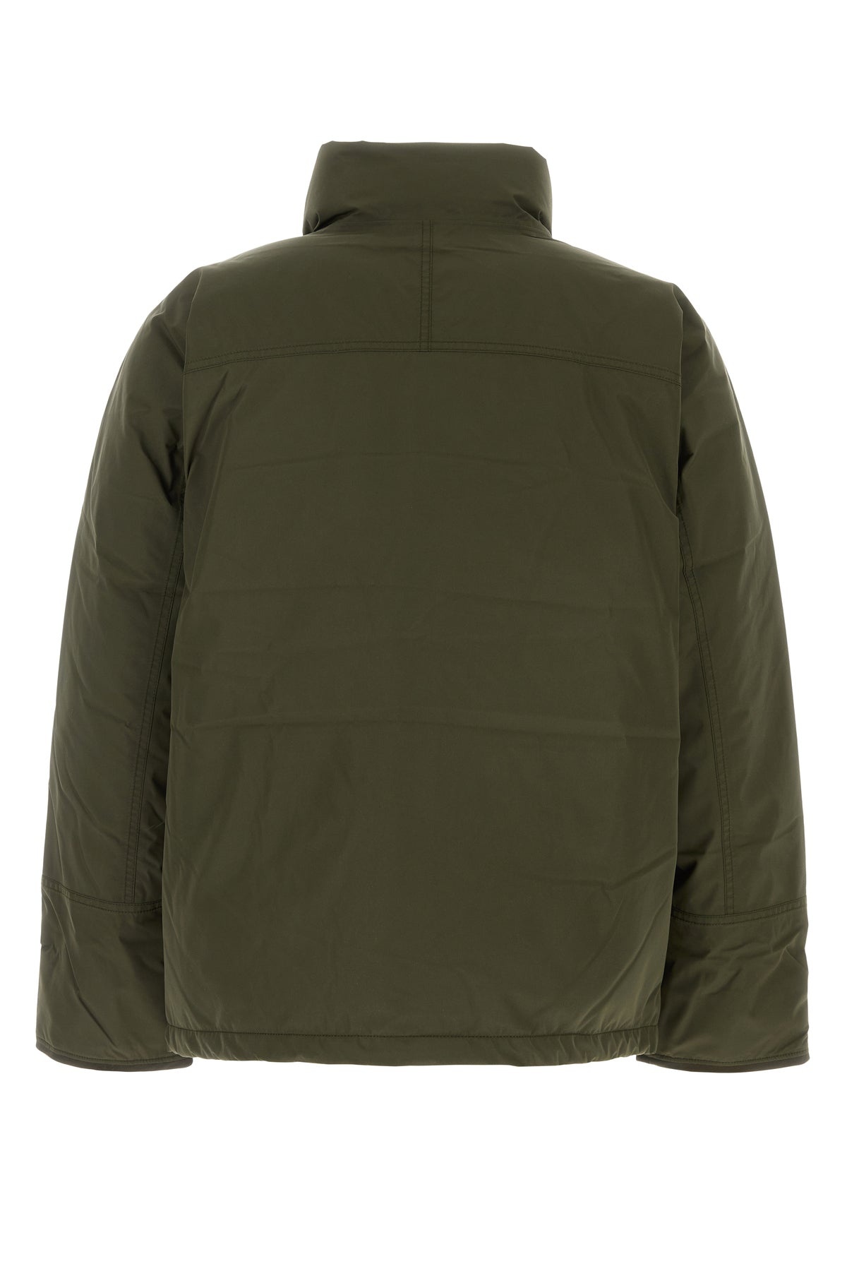 Army green polyester down jacket - 2