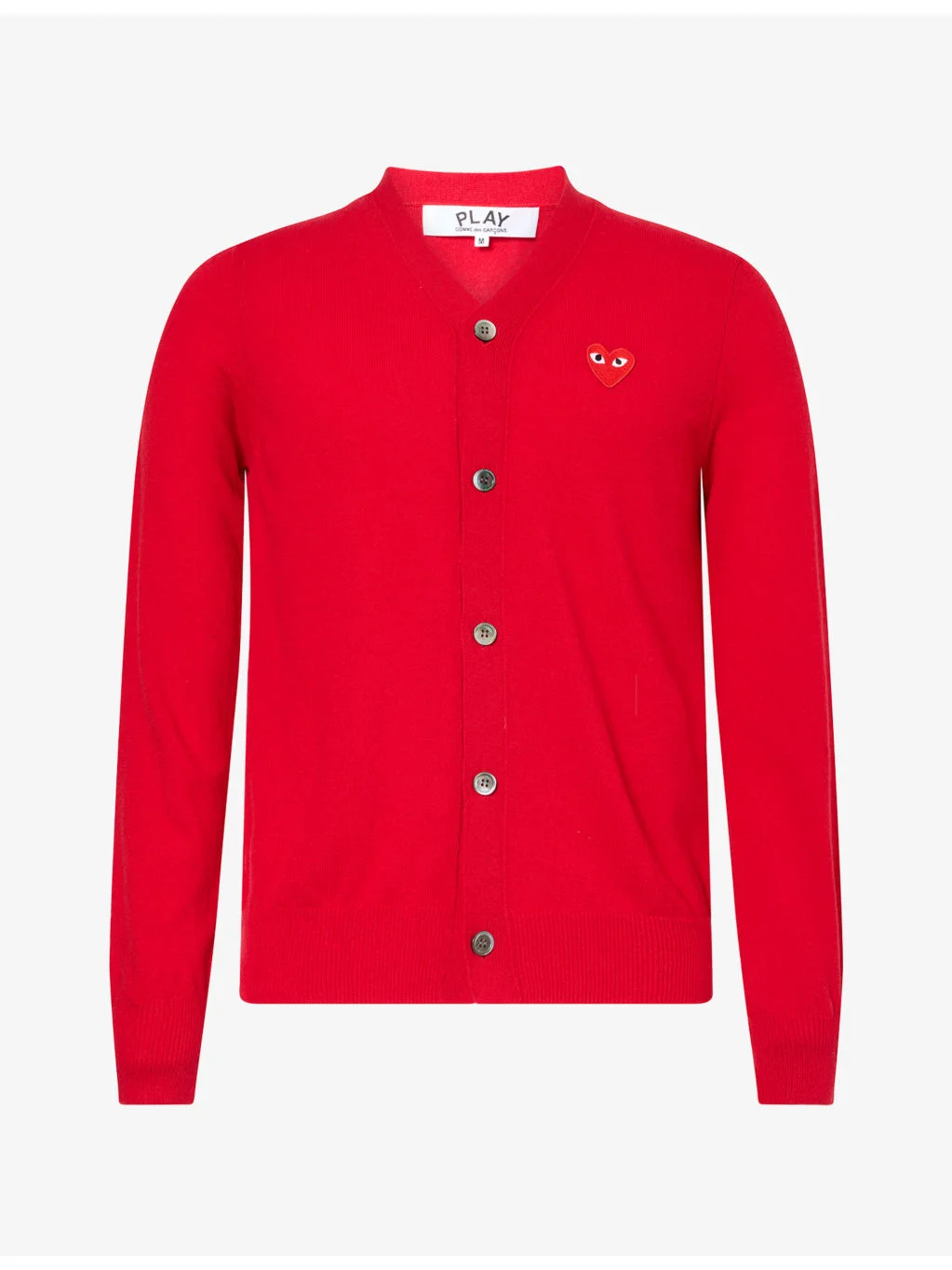 Heart Motif-Logo Wool Cardigan - 1