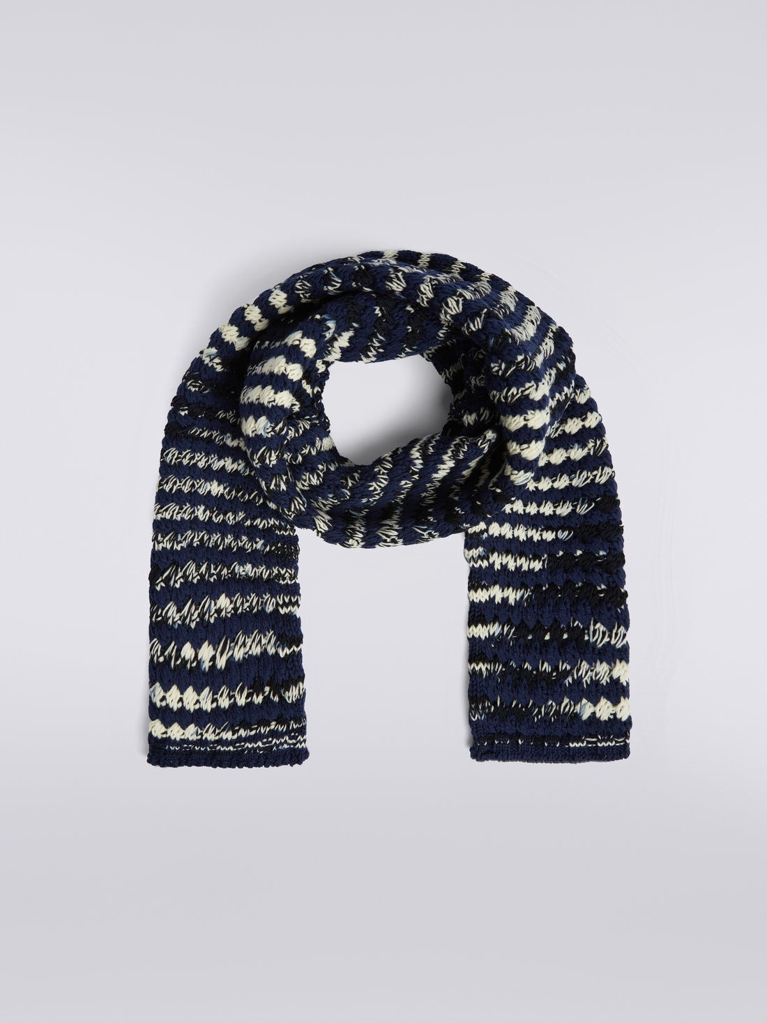 Slub wool knit scarf - 1