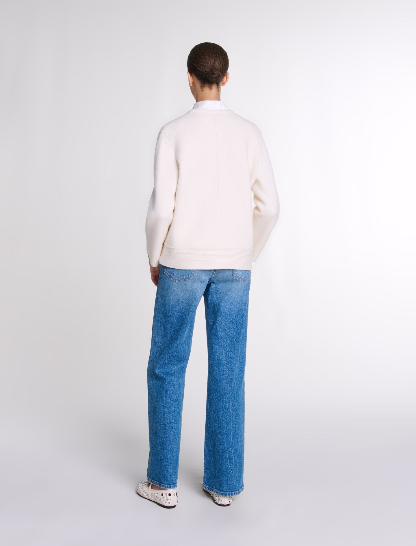 Knit cardie with rhinestone Clover - 4