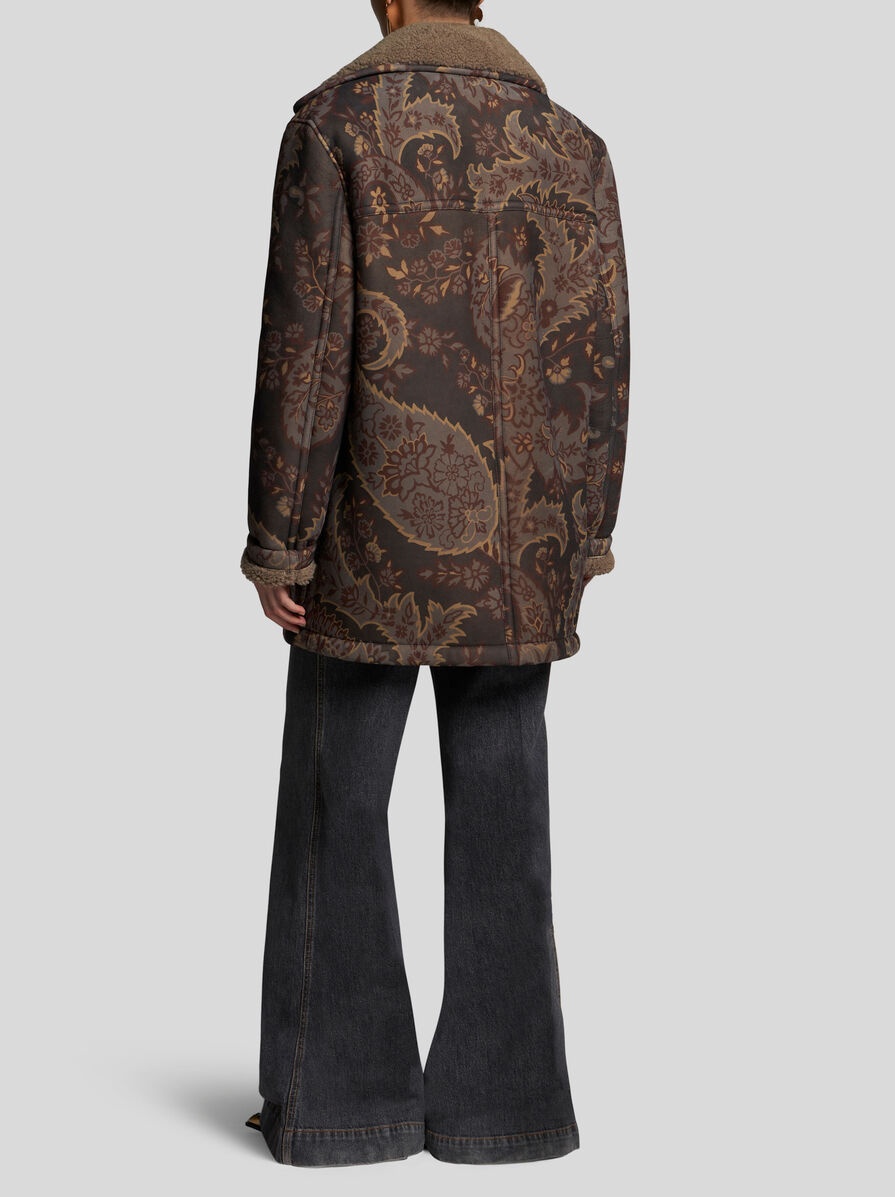 PRINTED SHEARLING JACKET - 5