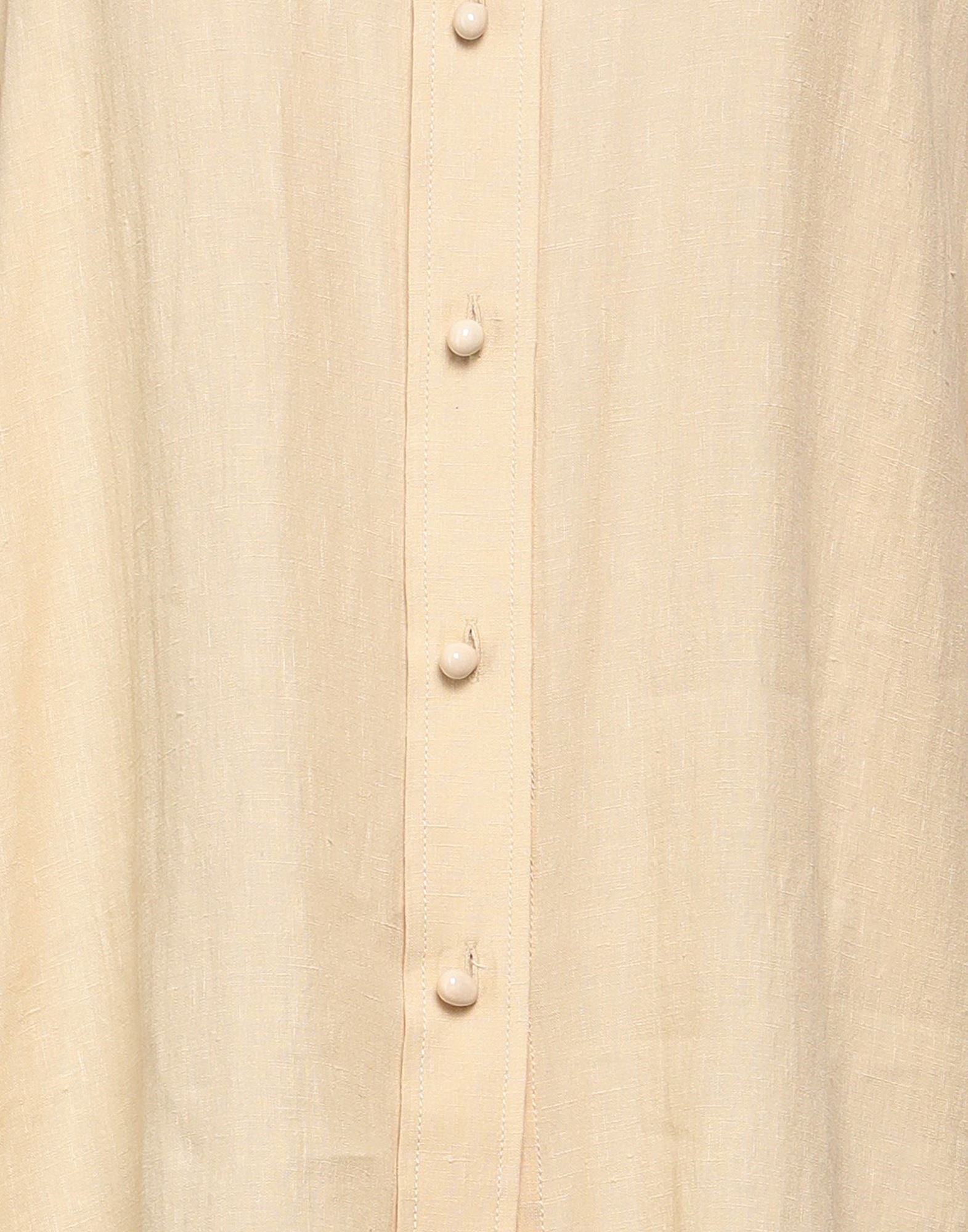 Beige Women's Linen Shirt - 4