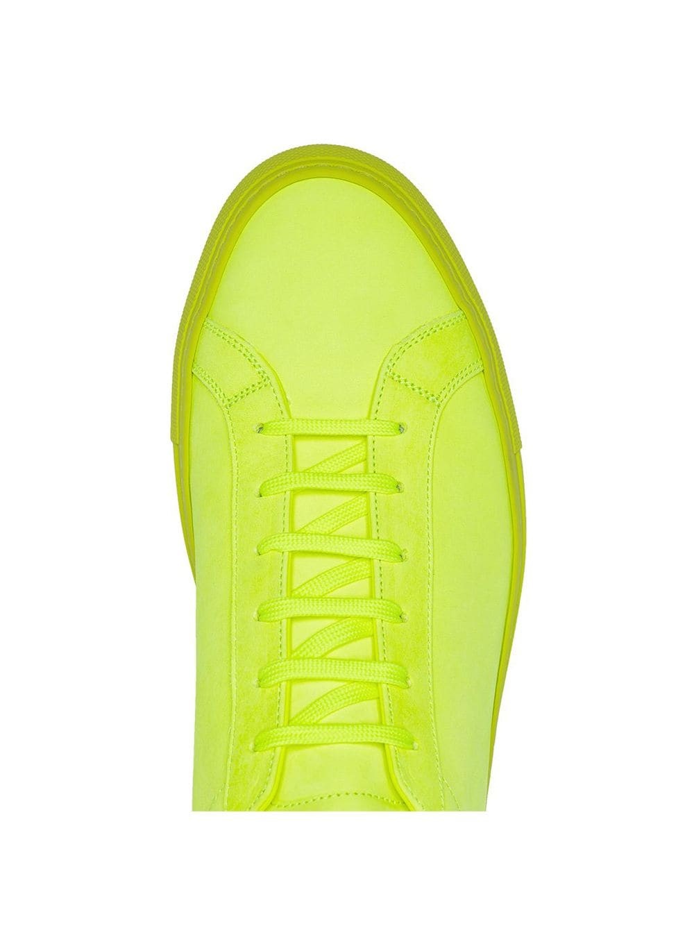 fluorescent yellow Achilles leather low-top sneakers - 3