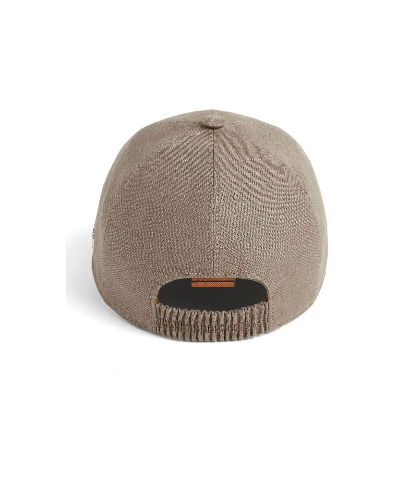 Dark Beige Linen Baseball Hat - 2