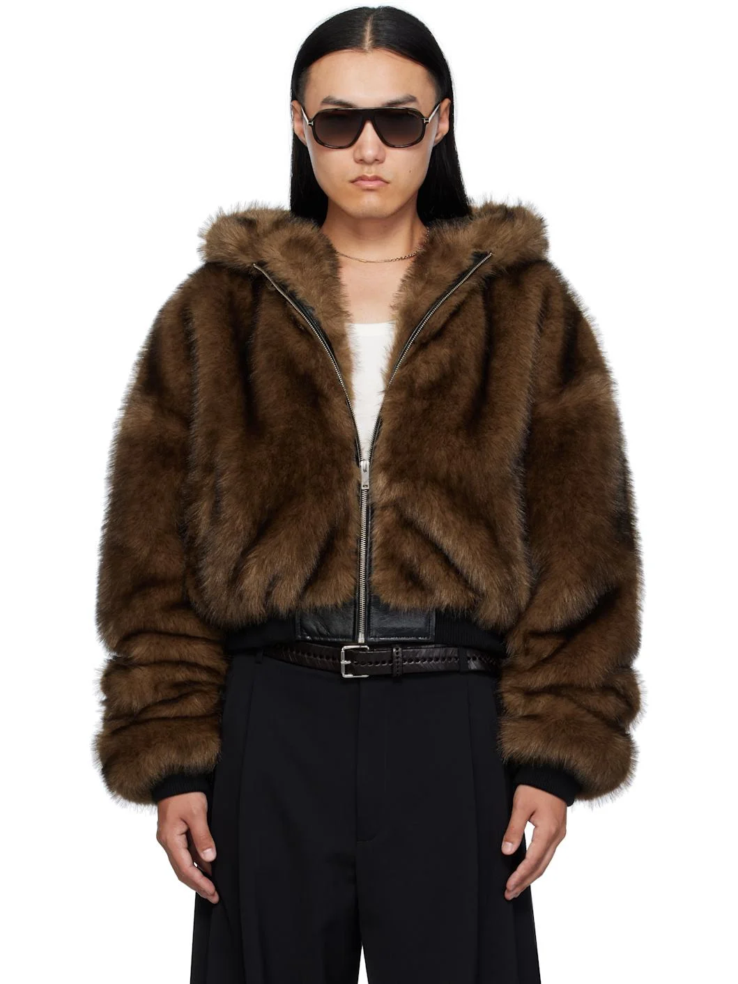 Brown Yeti Outlaw Faux-Fur Jacket - 1