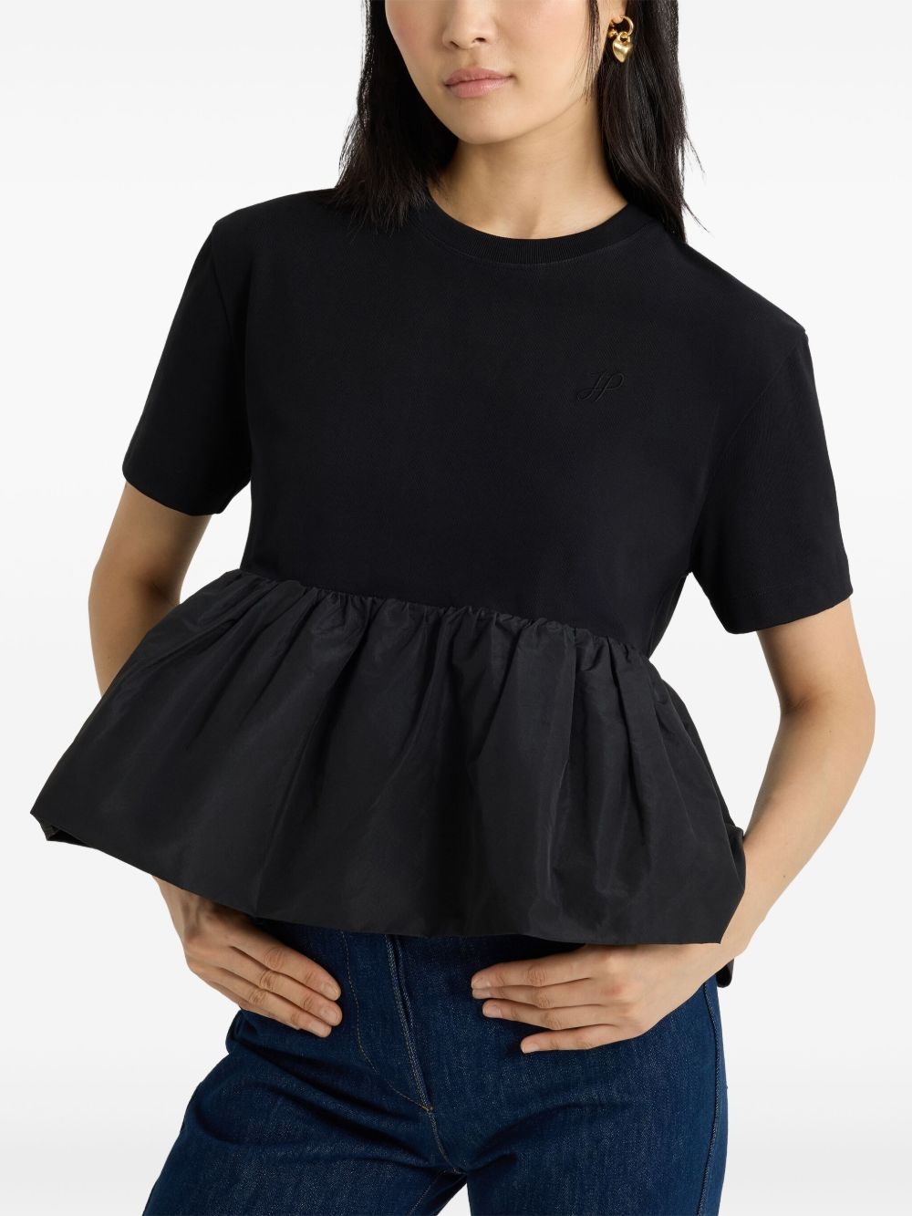 ruffle-hem T-shirt - 4