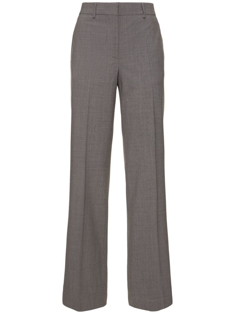 Wool blend tailored flared pants - 1