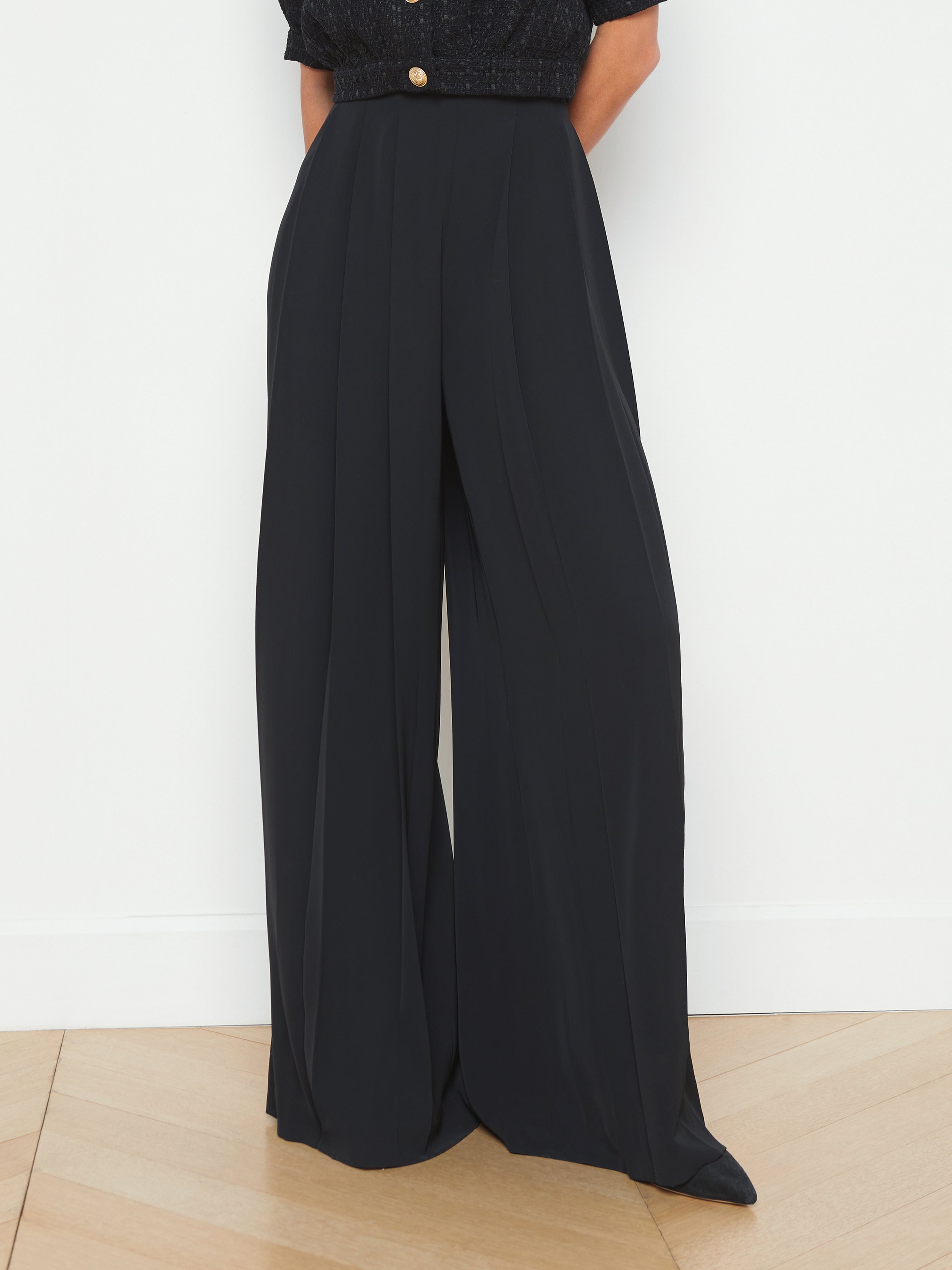 Nova Pleated Wide-Leg Pant - 3
