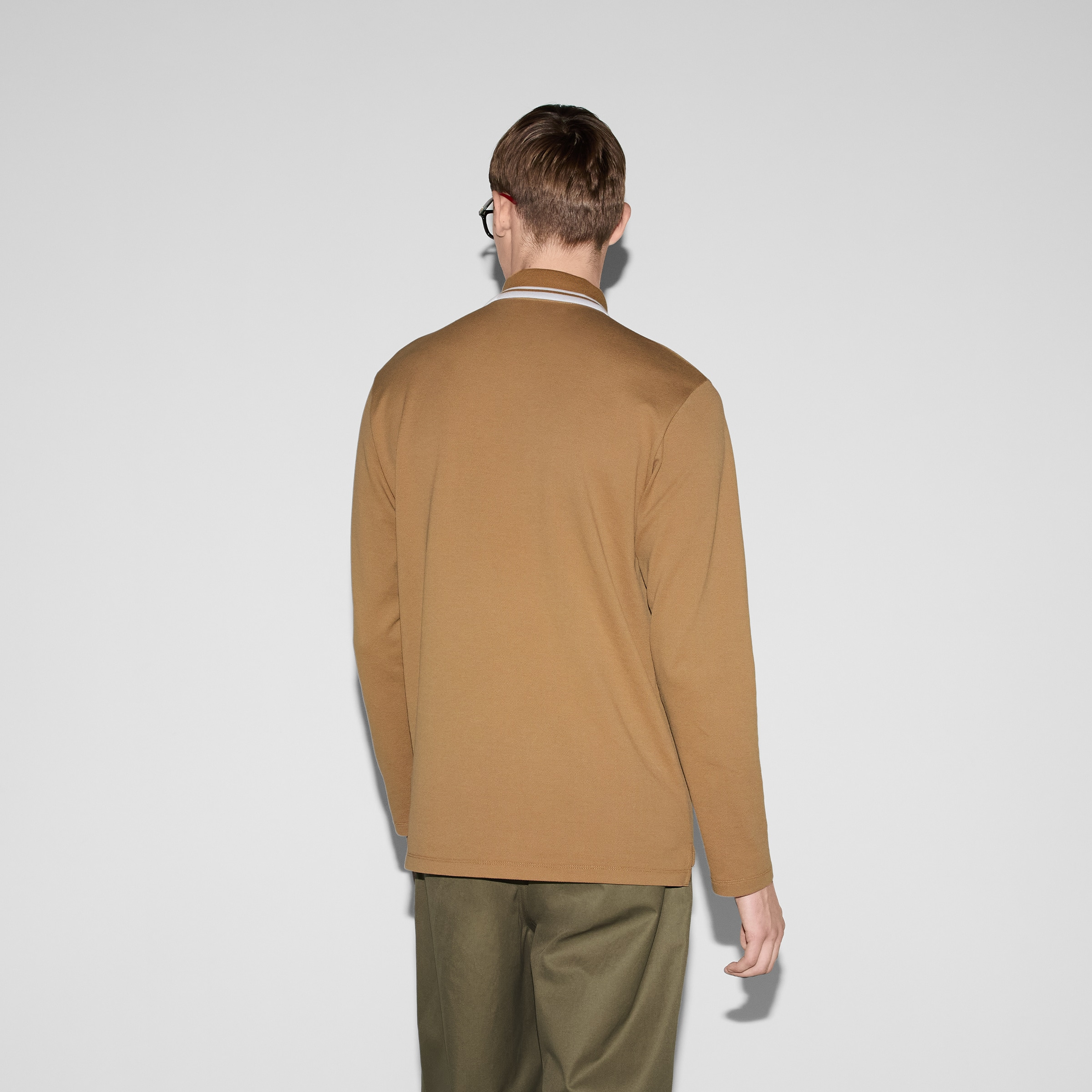 Cotton piquet polo shirt with embroidery - 4