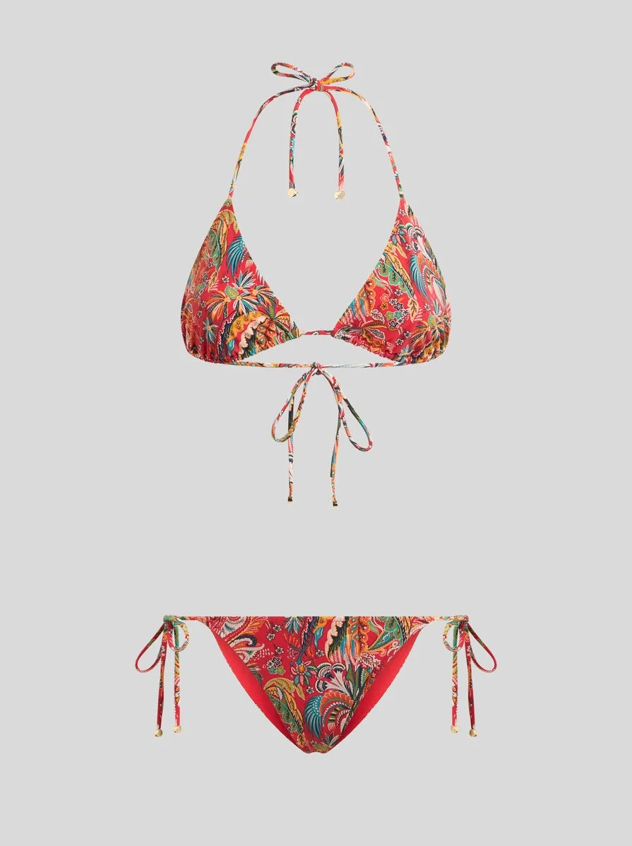 BIKINI WITH PAISLEY FOLIAGE MOTIF - 1