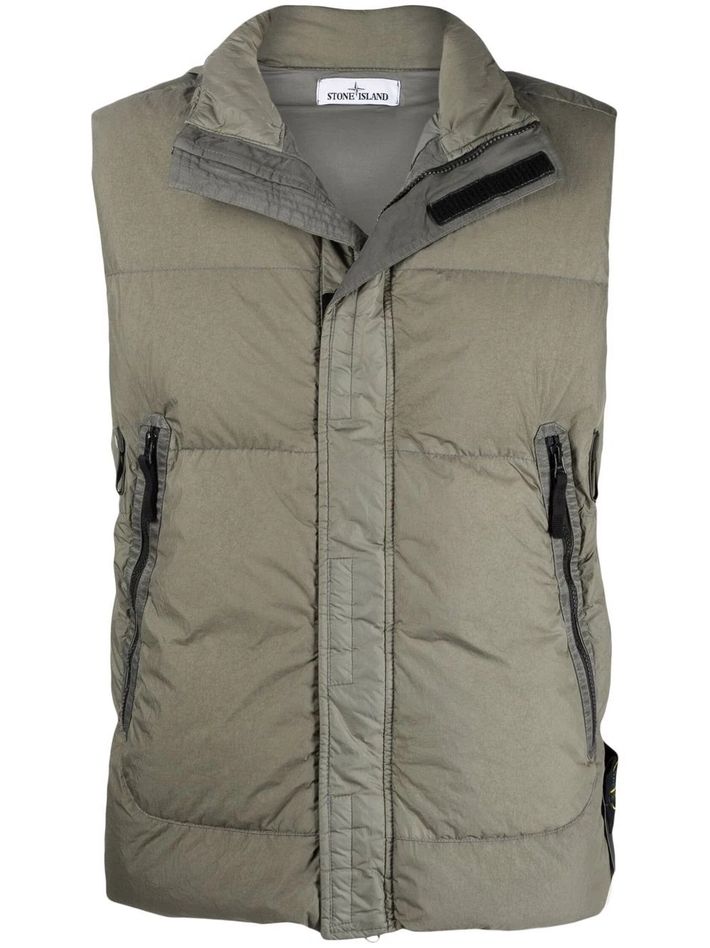 padded hooded down gilet - 1