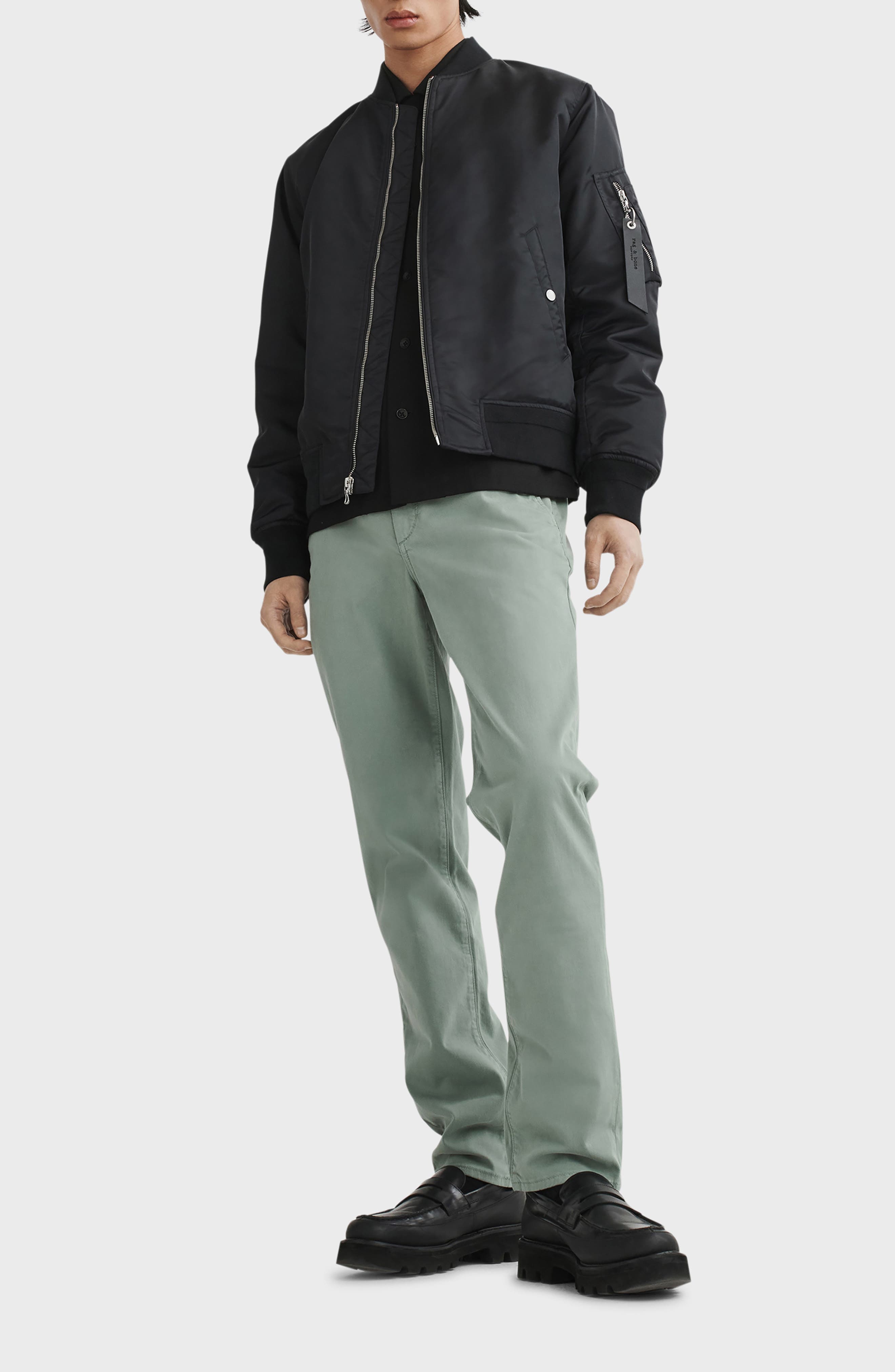 rag & bone Fit 2 Slim Fit Stretch Twill Chinos in Rovergreen at Nordstrom - 5