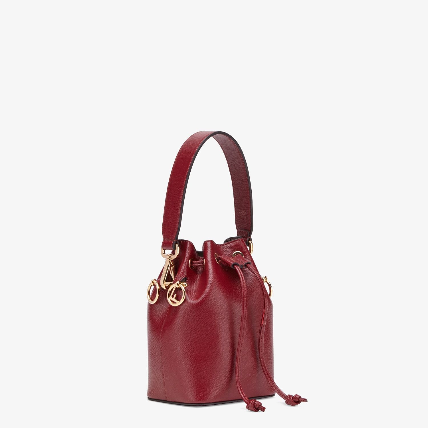 Burgundy leather mini bag - 2