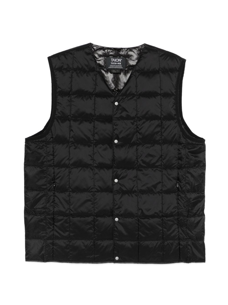quilted button gilets 1