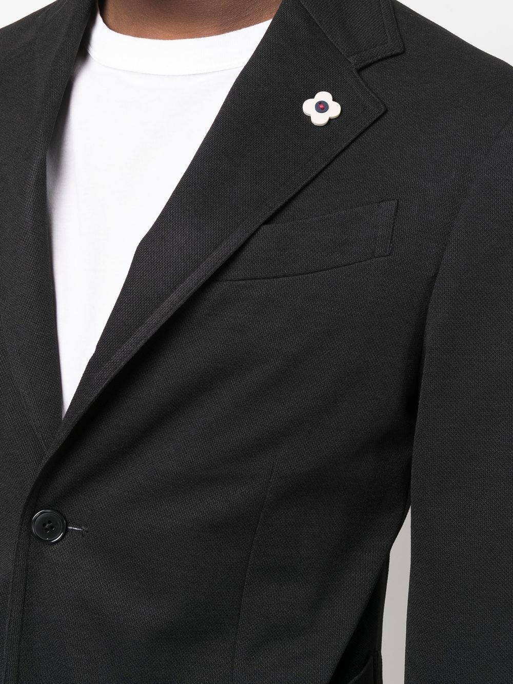 buttoned-up single-breasted blazer - 5