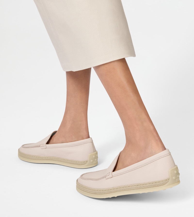 Tod's SLIPPER LOAFERS IN LEATHER - PINK outlook
