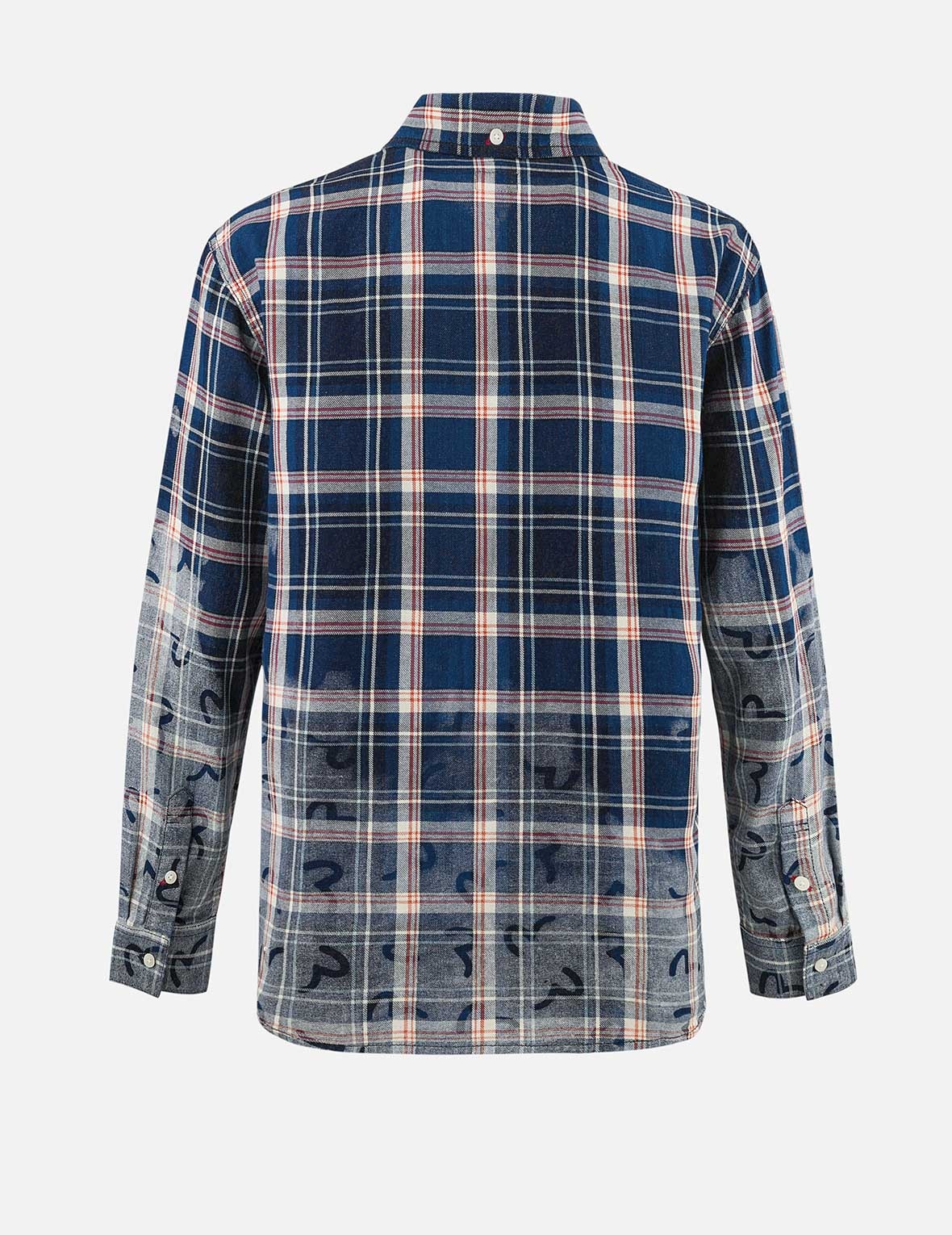 Allover Seagull Print Relax Fit Check Shirt - 2