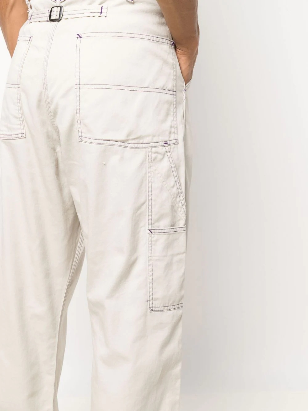 logo-embroidered tasseled trousers - 9