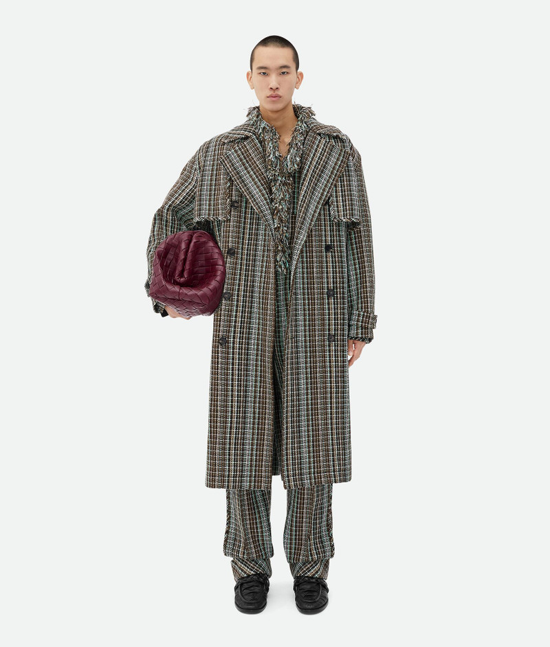 Cotton Check Trench Coat 4