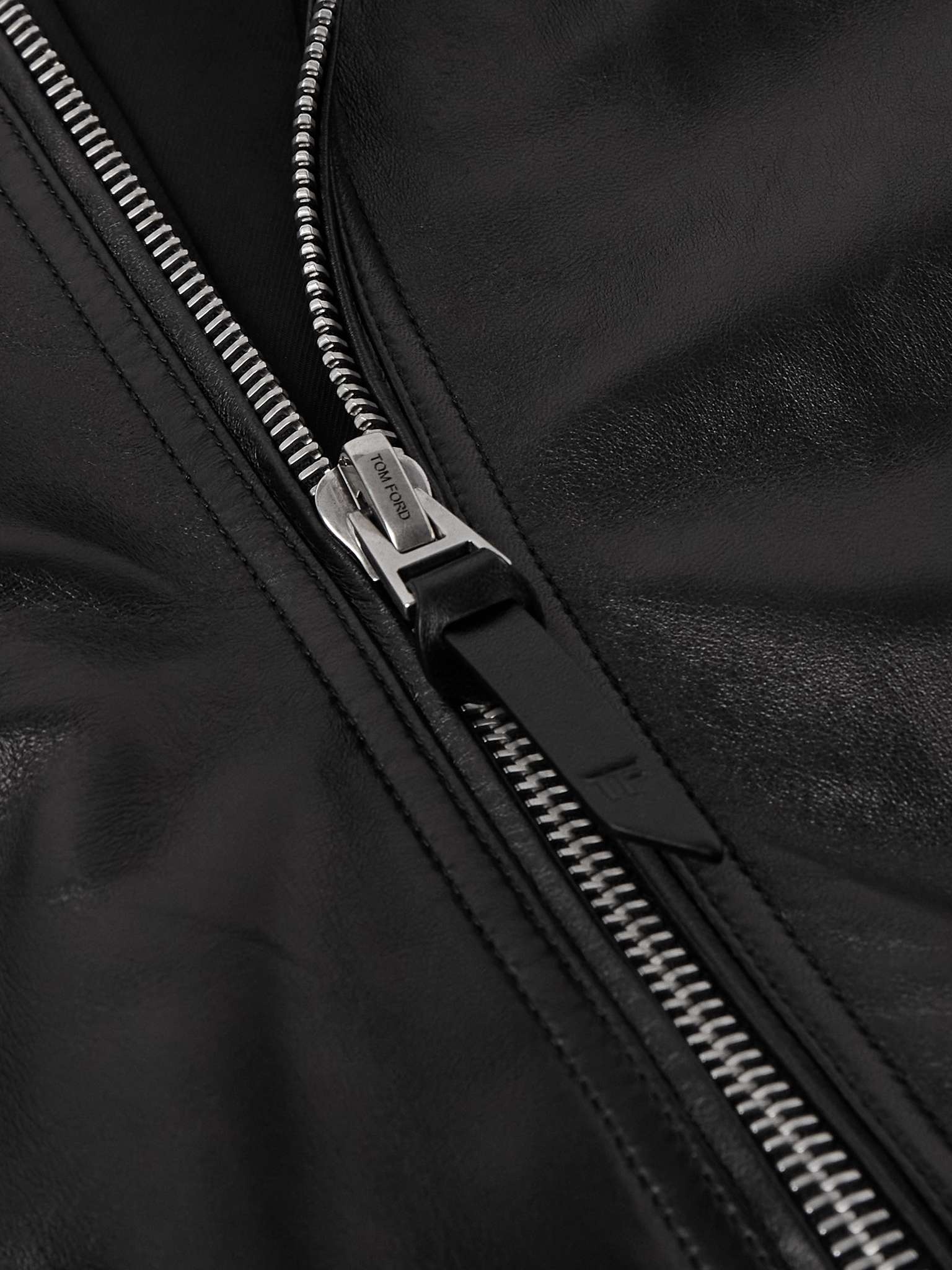 Leather Bomber Jacket - 5