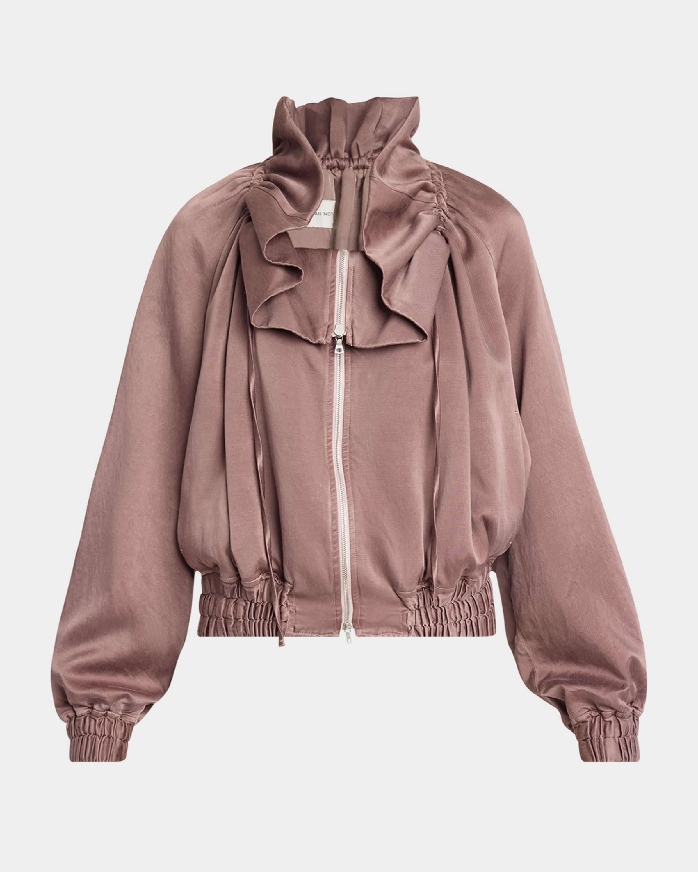 Dries Van Noten Voly Ruffle Zip Jacket | neimanmarcus