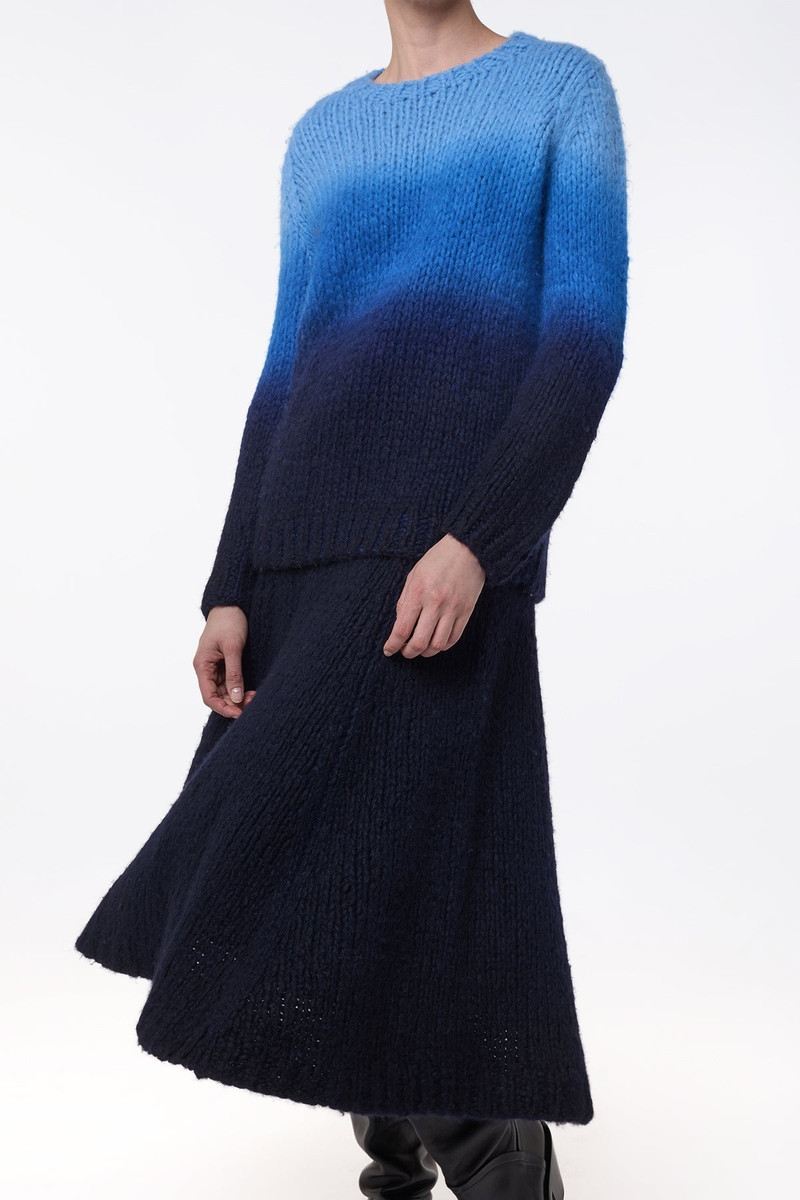 GABRIELA HEARST Pallas Knit Sweater in Dip Dye Sky Blue Welfat Cashmere outlook