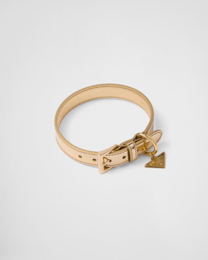 Prada Brushed leather pet collar outlook