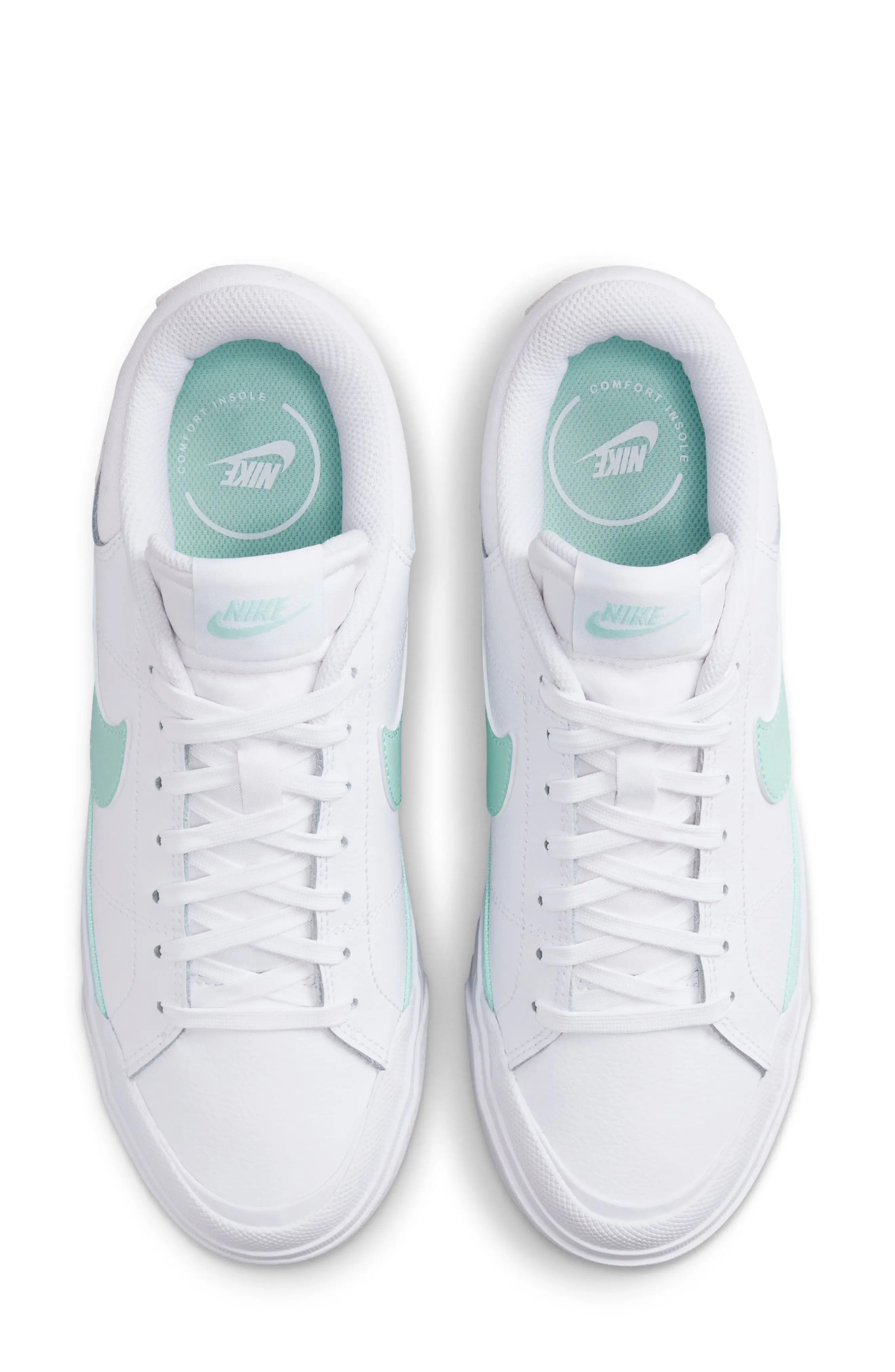 Court Legacy Lift Sneaker in White/Mint/Green - 3