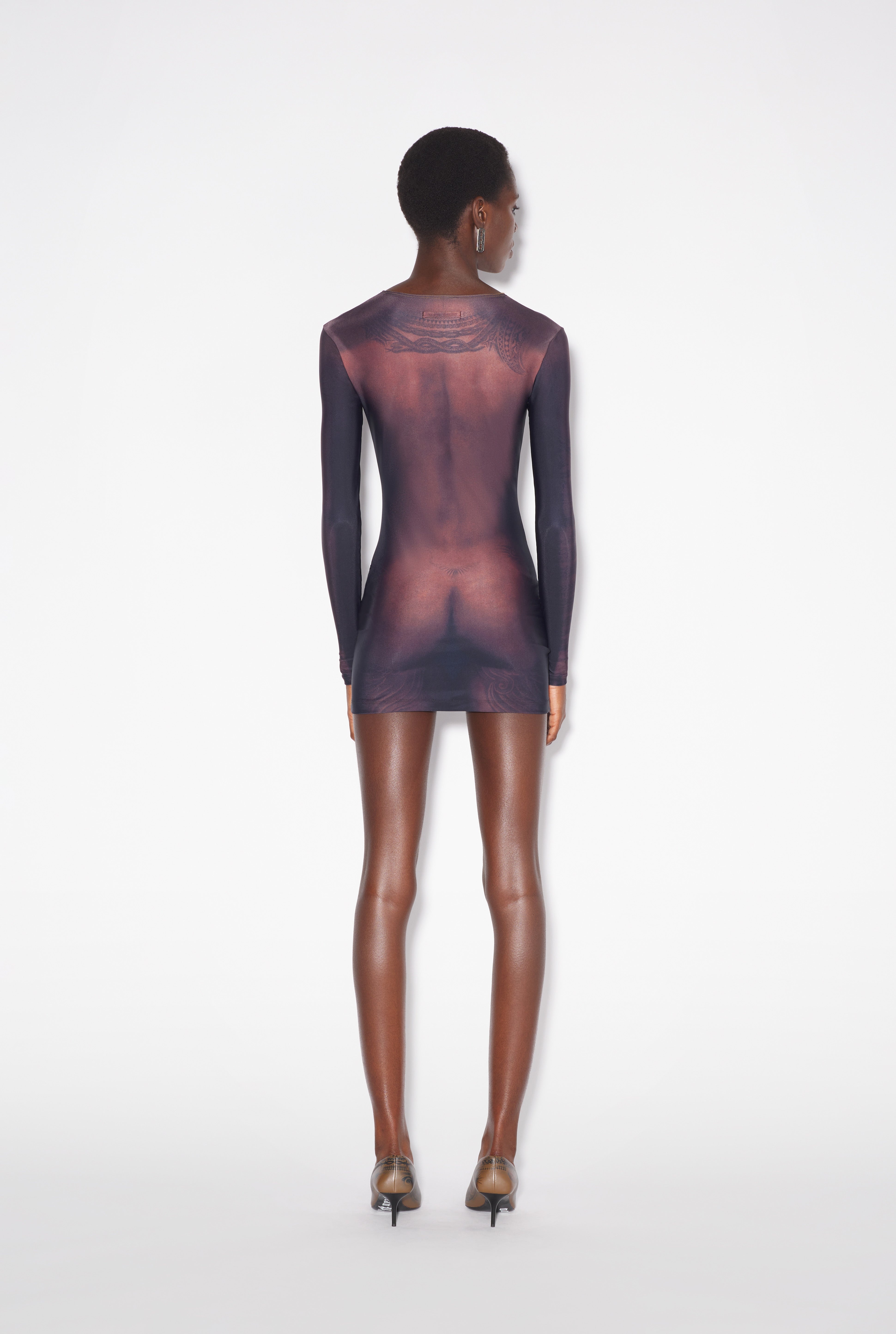 THE SHORT EBONY BODY TATTOO DRESS - 2