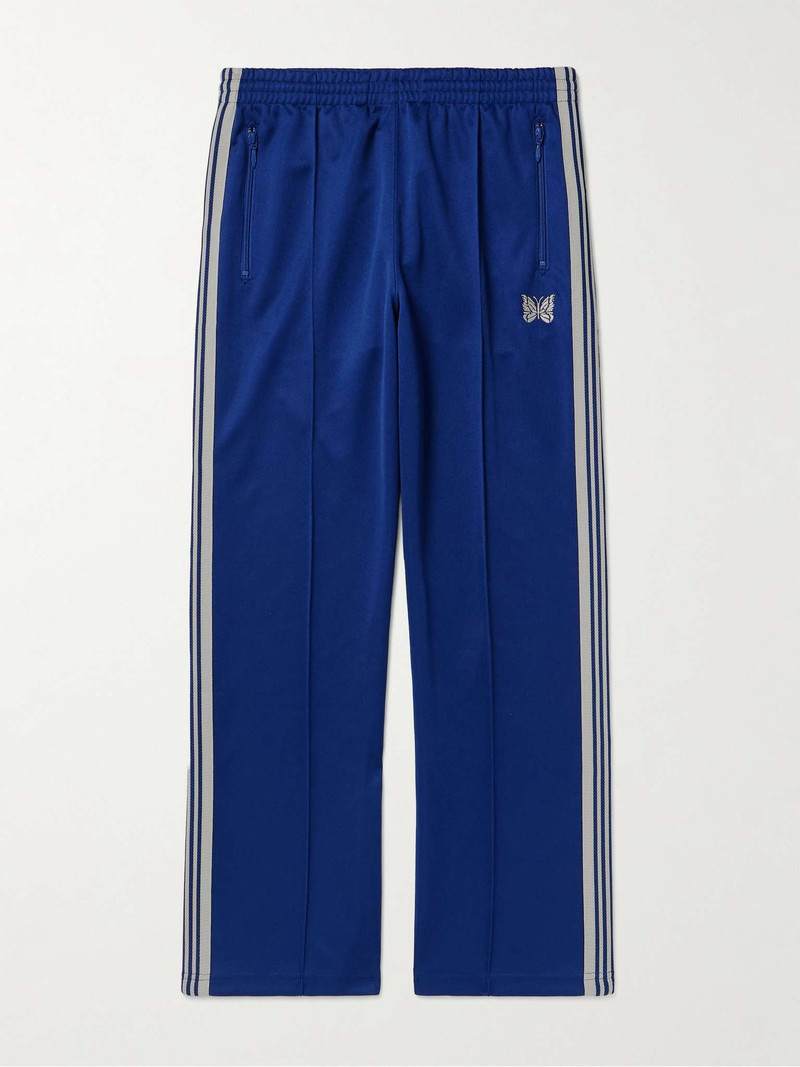 Bootcut Webbing-Trimmed Logo-Embroidered Tech-Jersey Track Pants 1