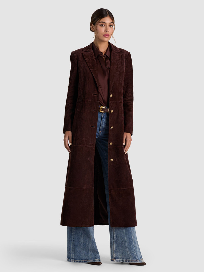 IRVIN SUEDE SLIM MAXI BLAZER 1