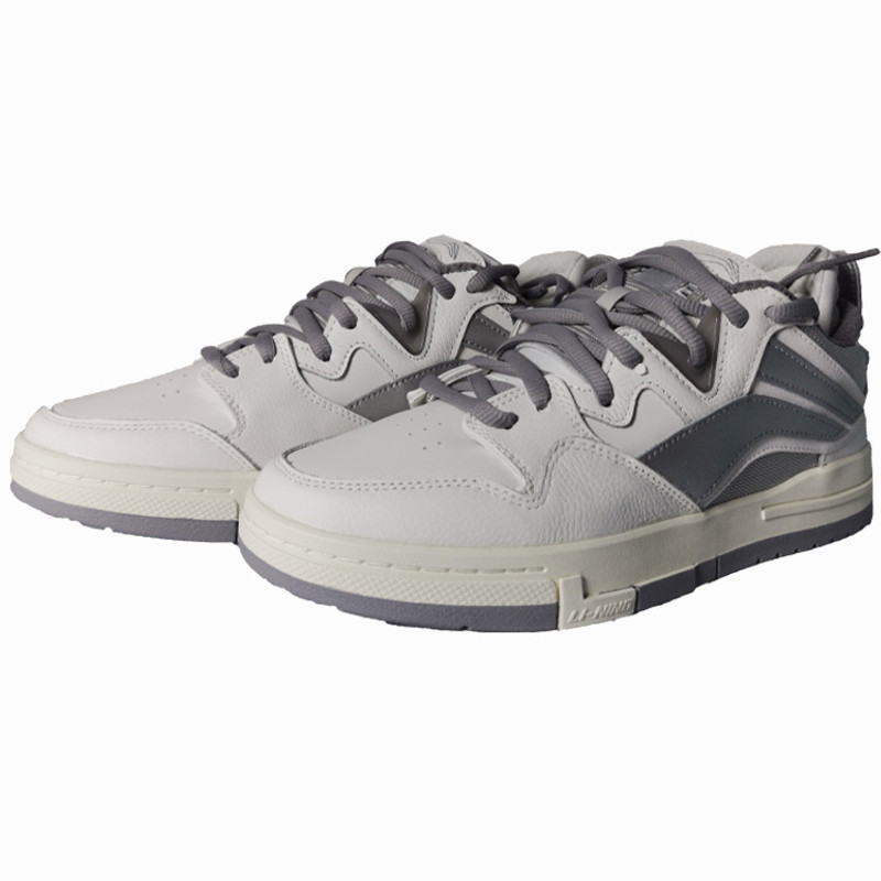 Li-Ning (WMNS) Li-Ning x WeiWu Pro Skateboarding Shoes 'White Silver' AECT072-1 outlook