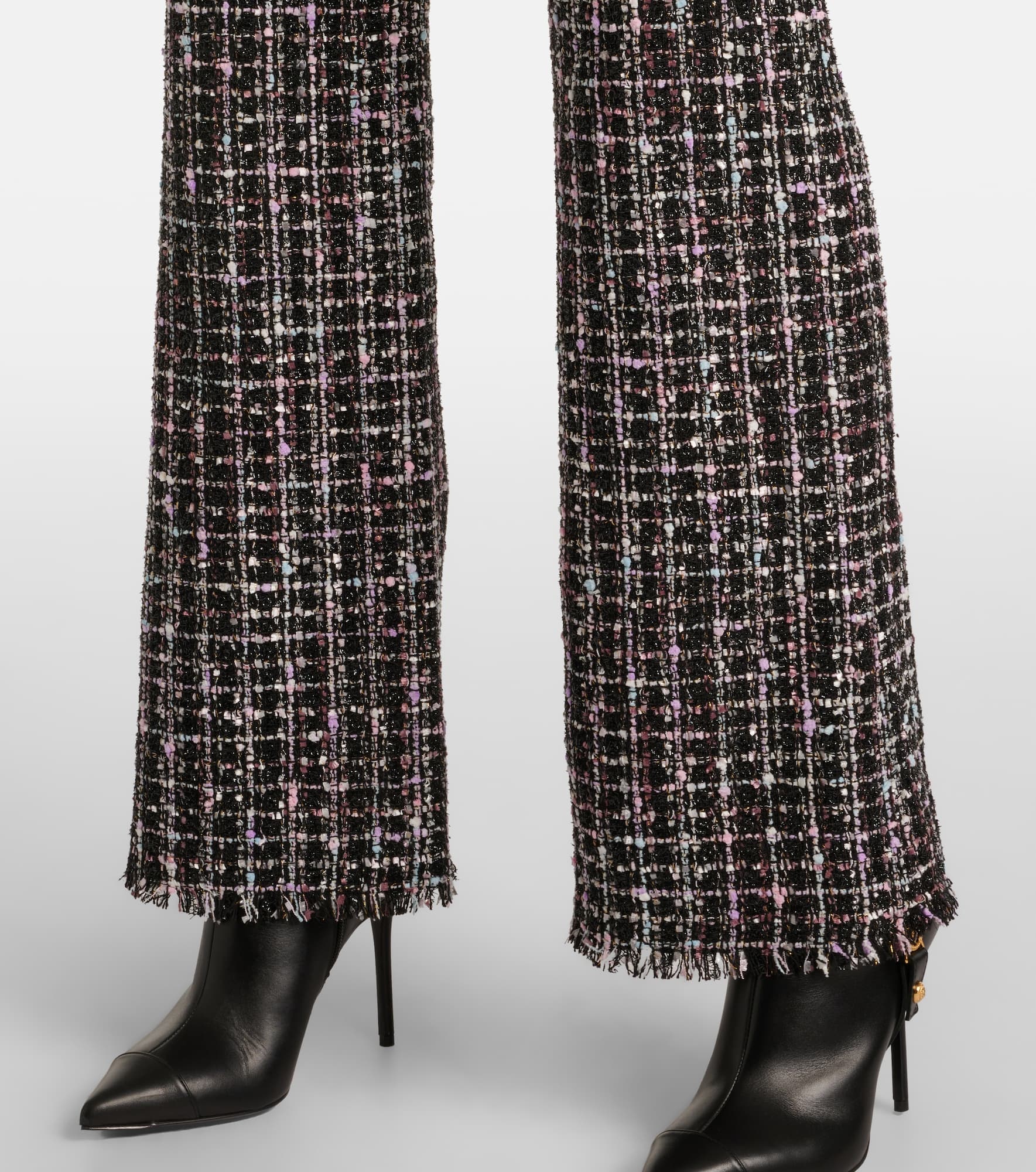 High-rise tweed flared pants - 5