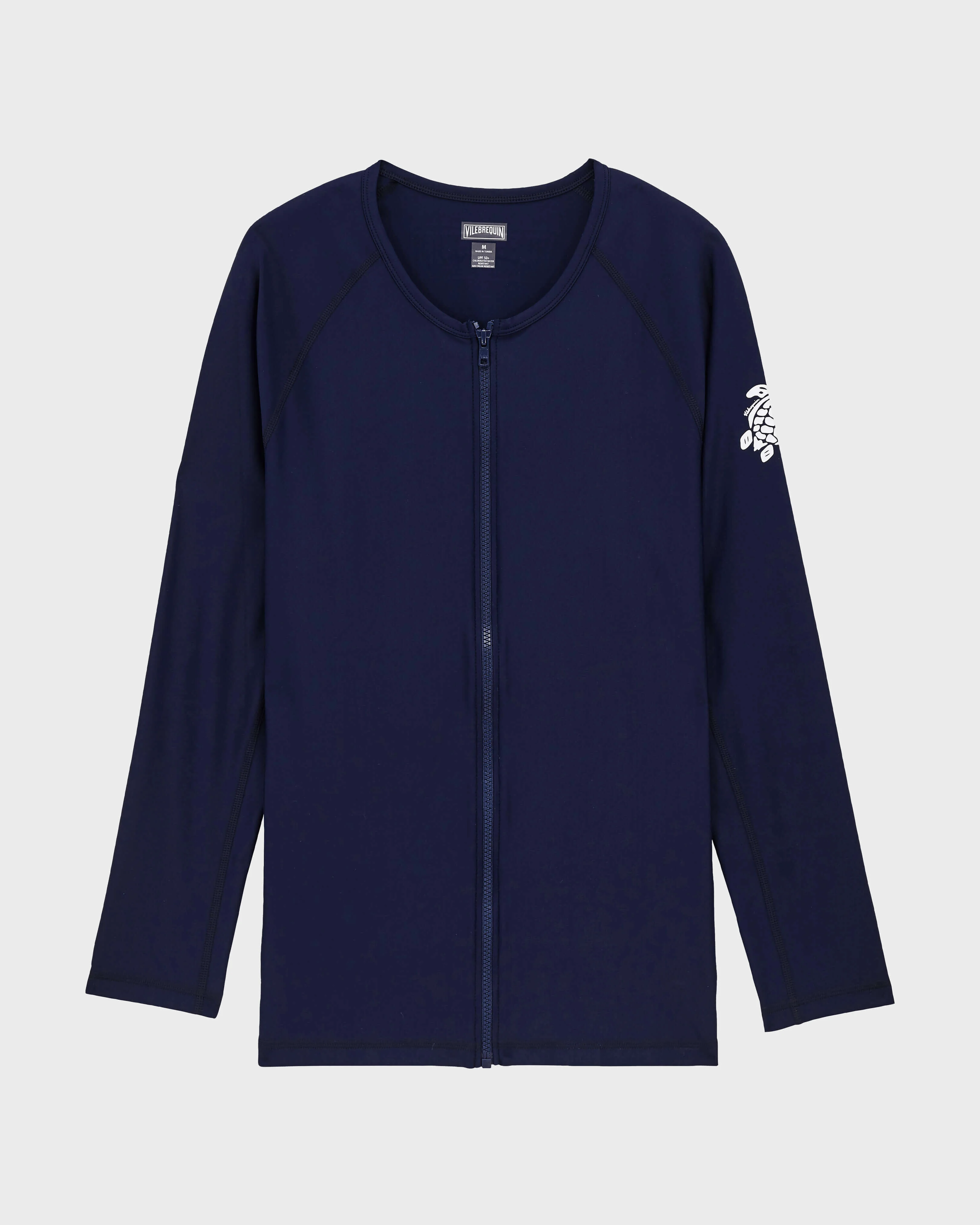 Men Long Sleeves Zipper Rashguard Solid - 1