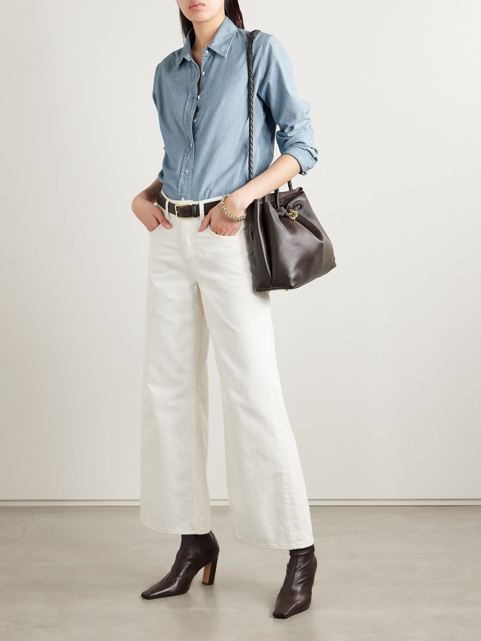 Monti cotton-chambray shirt Blue - 2