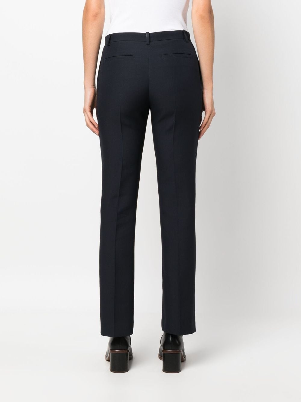 wool-silk blend tailored trousers - 4