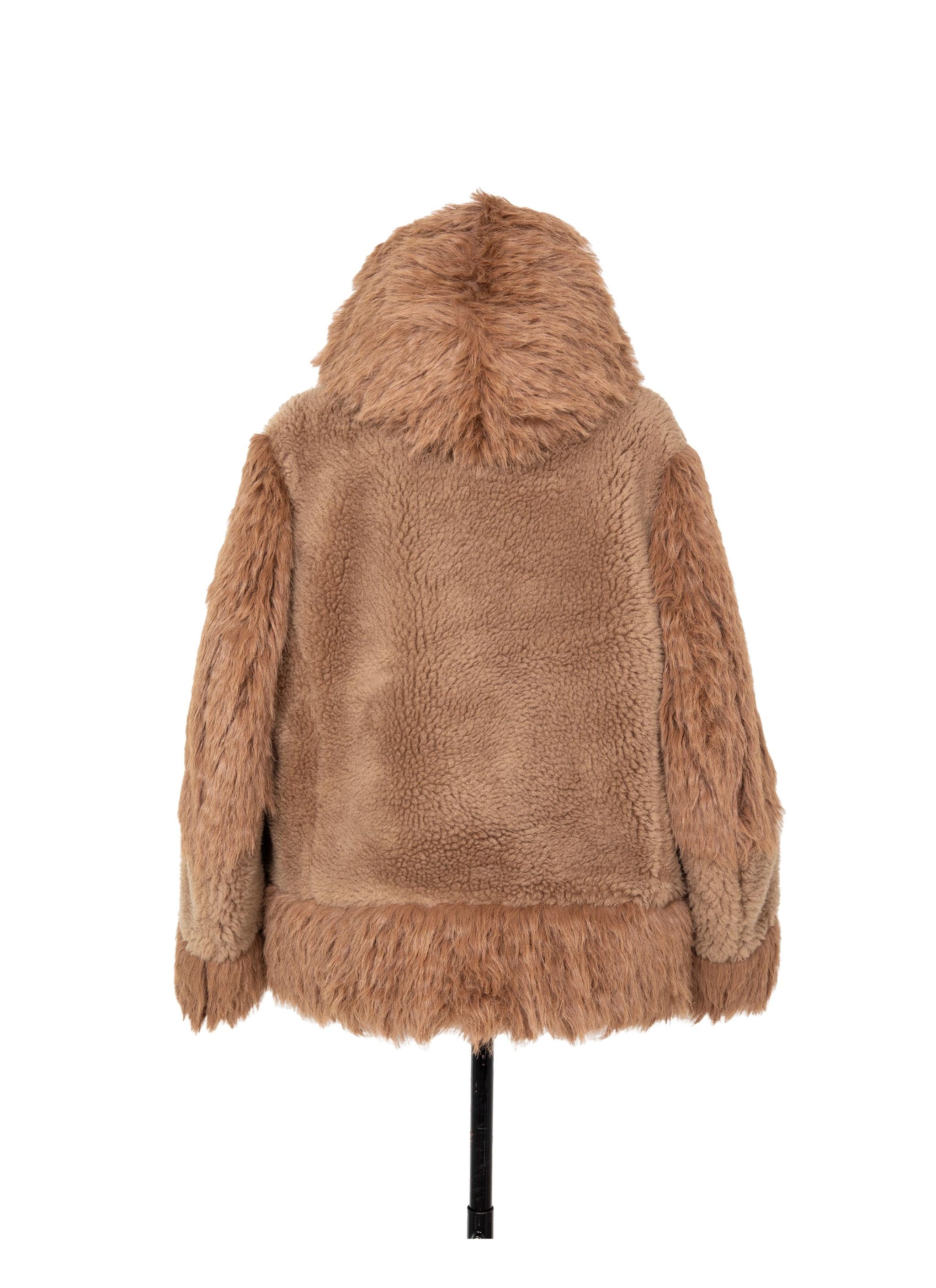 Faux Shearling x Faux Fur Hoodie - 4