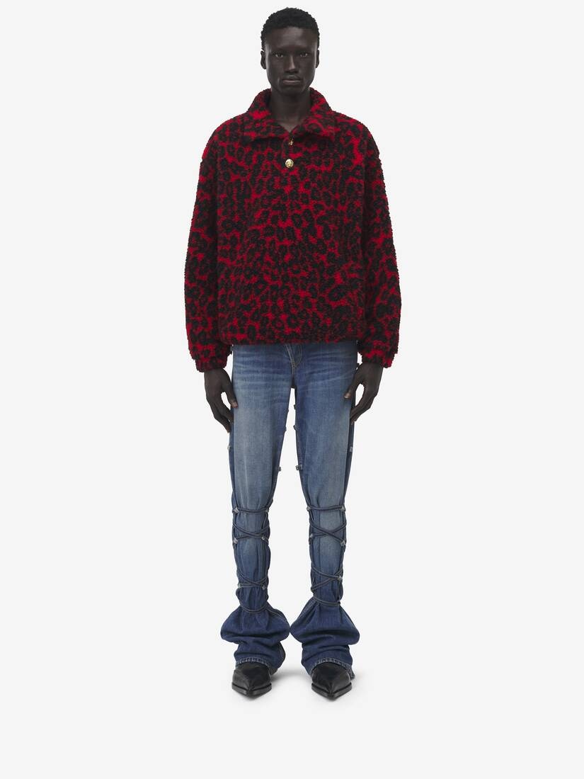 Leopard Fleece Sweatshirt - 3