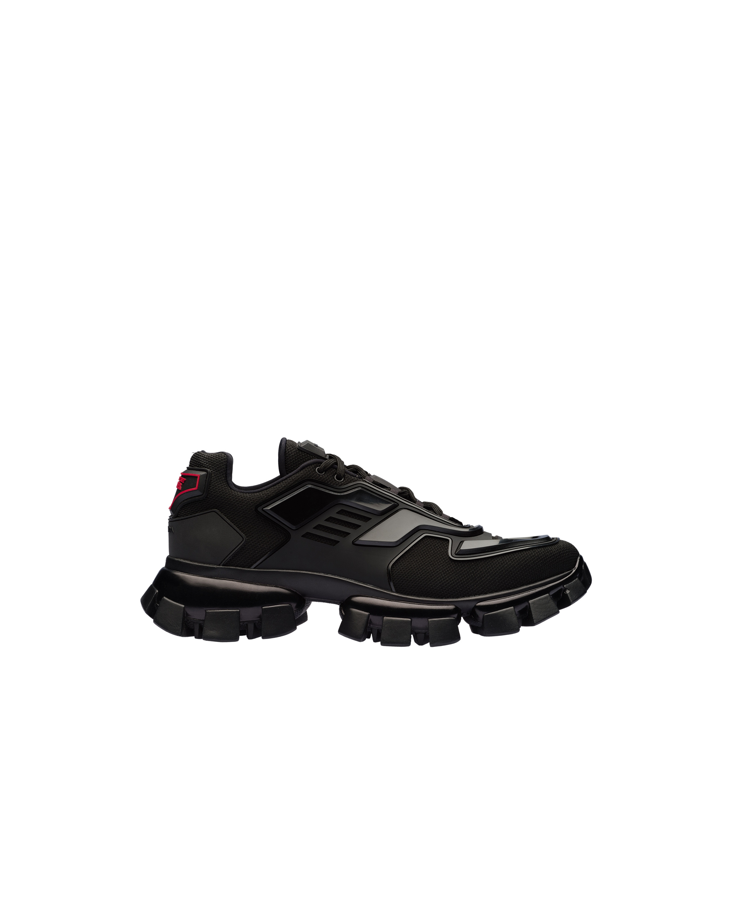 PRADA VOLUMINOUS SNEAKERS LEATHER BLACK NEW SALE SNEAKERS SHOES