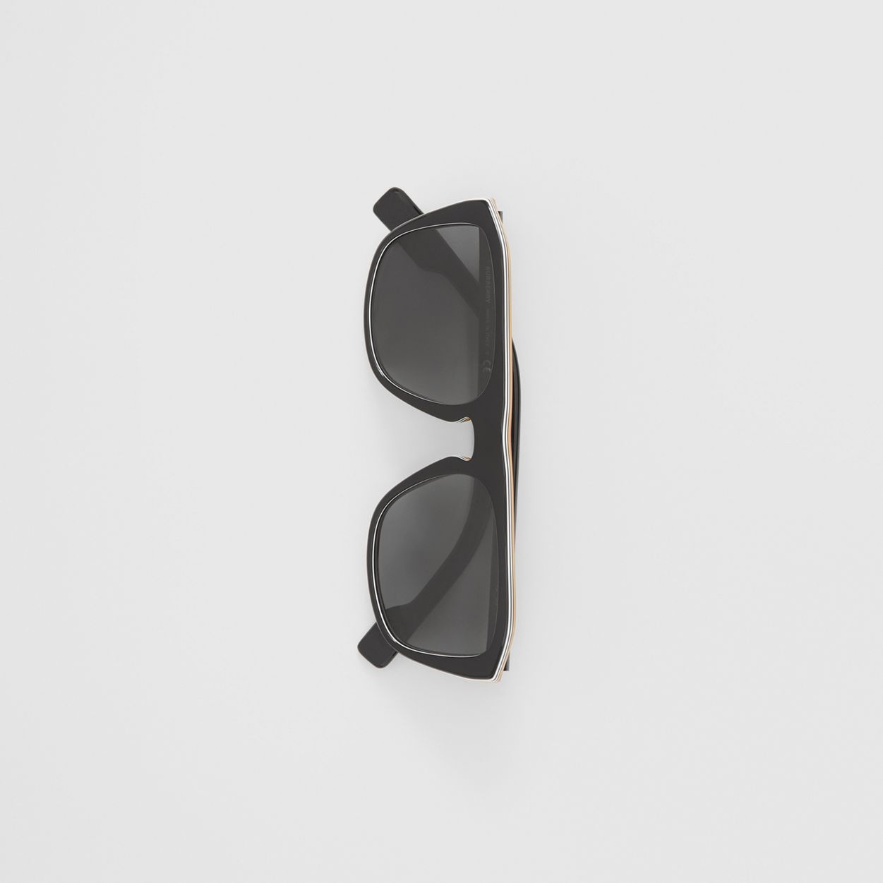 Icon Stripe Detail Square Frame Sunglasses - 4