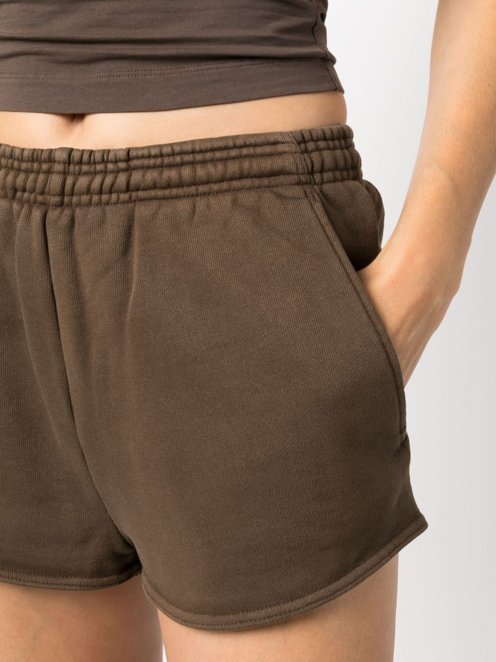 washed elasticated-waistband shorts - 5