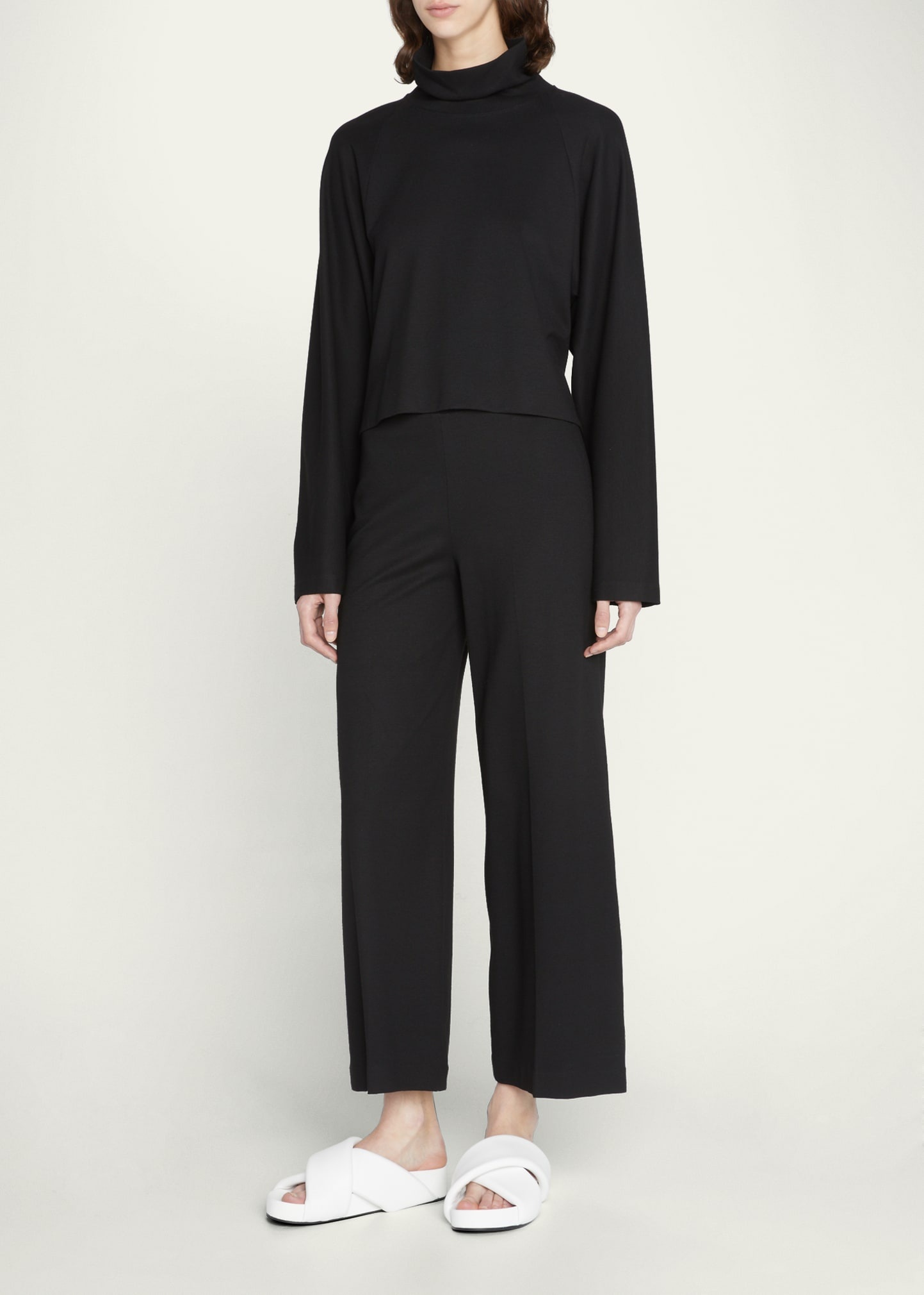 Cropped Flare Trousers - 2