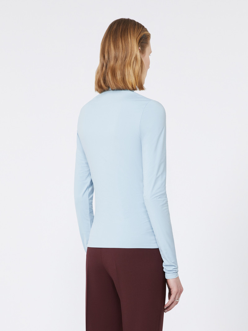 STONE Skintight jersey polo-neck sweater 4
