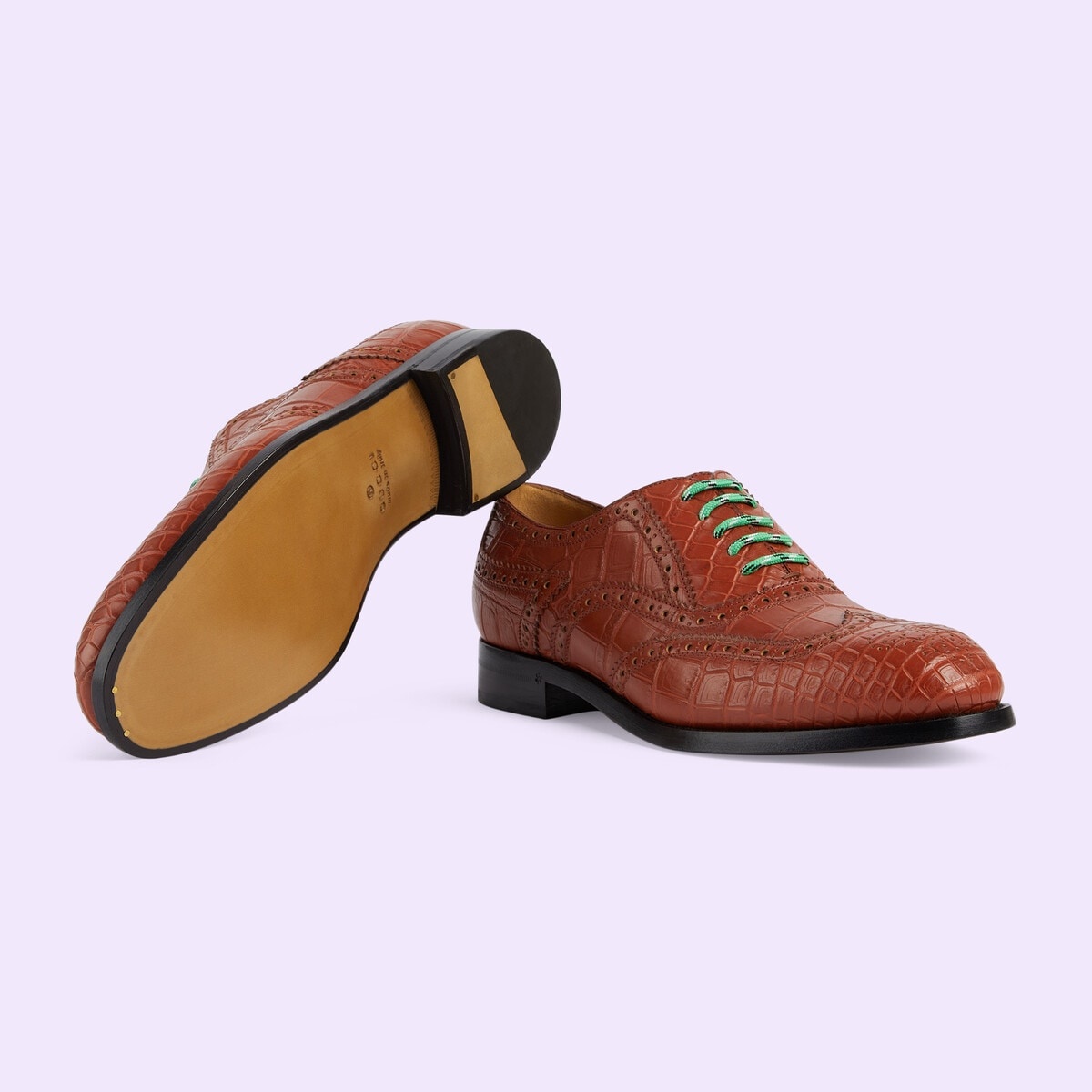 Men's crocodile lace-up shoe - 6