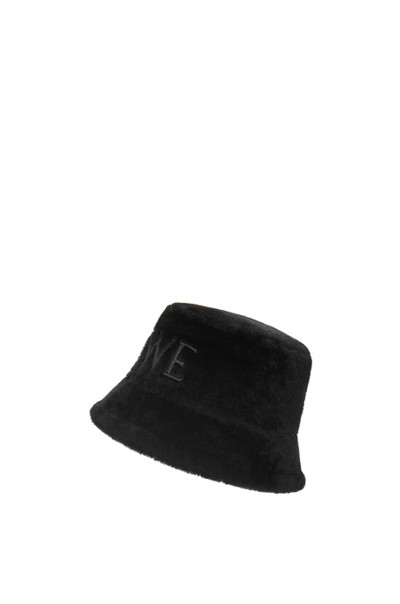 Loewe Loewe bucket hat in shearling outlook