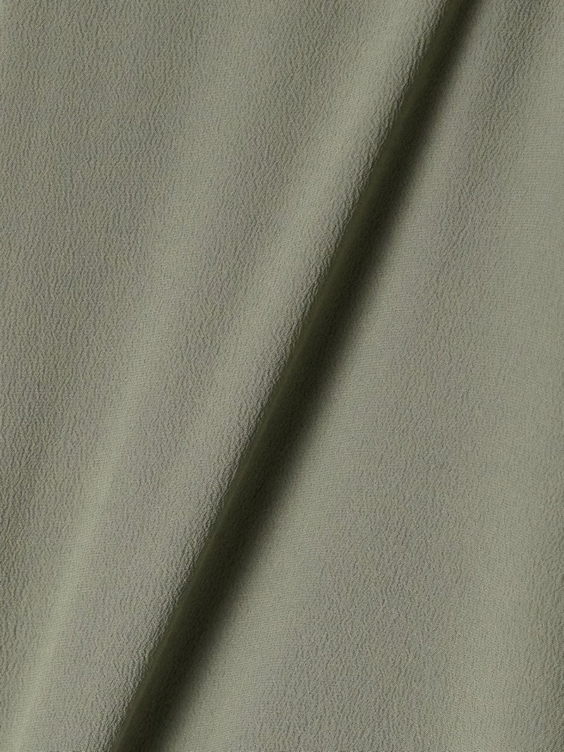 Draped Crepe Midi Wrap Dress 4