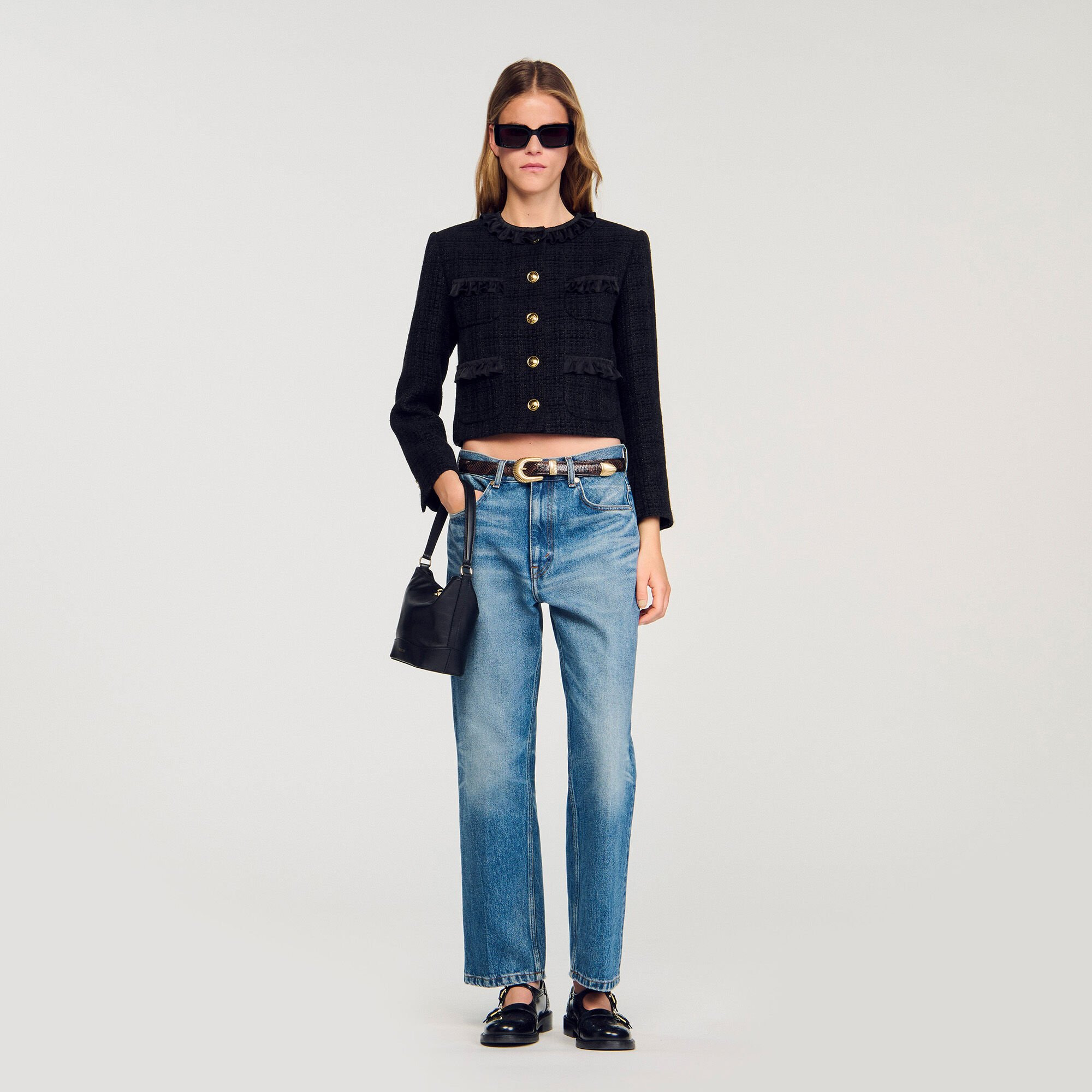 RUFFLED TWEED JACKET - 1