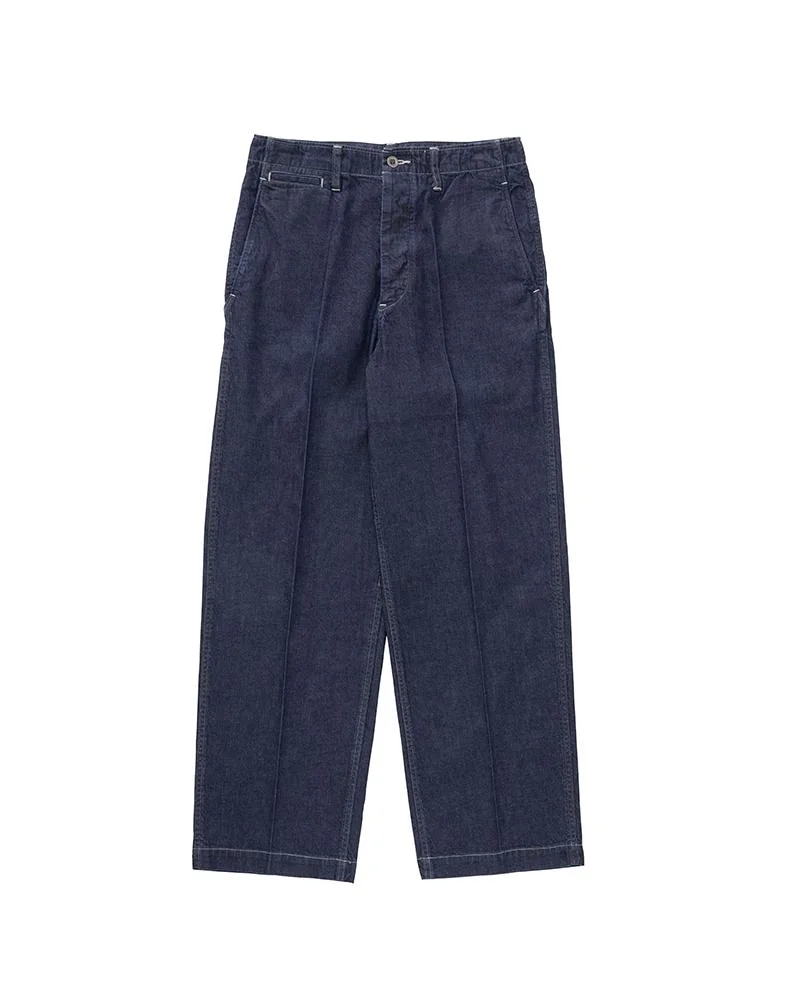 SS BROADER PANTS DMGD INDIGO - 1